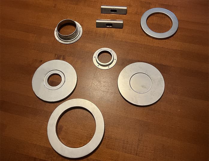 Small Covers and filter metal stamped components